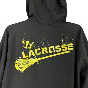 Lacrosse Warmup Jacket Mens‎ L Hooded Zip Up Team Lightweight Windbreaker